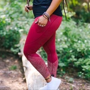 Zyia Merlot LightnLuxe Pocket Reflective Hi Rise